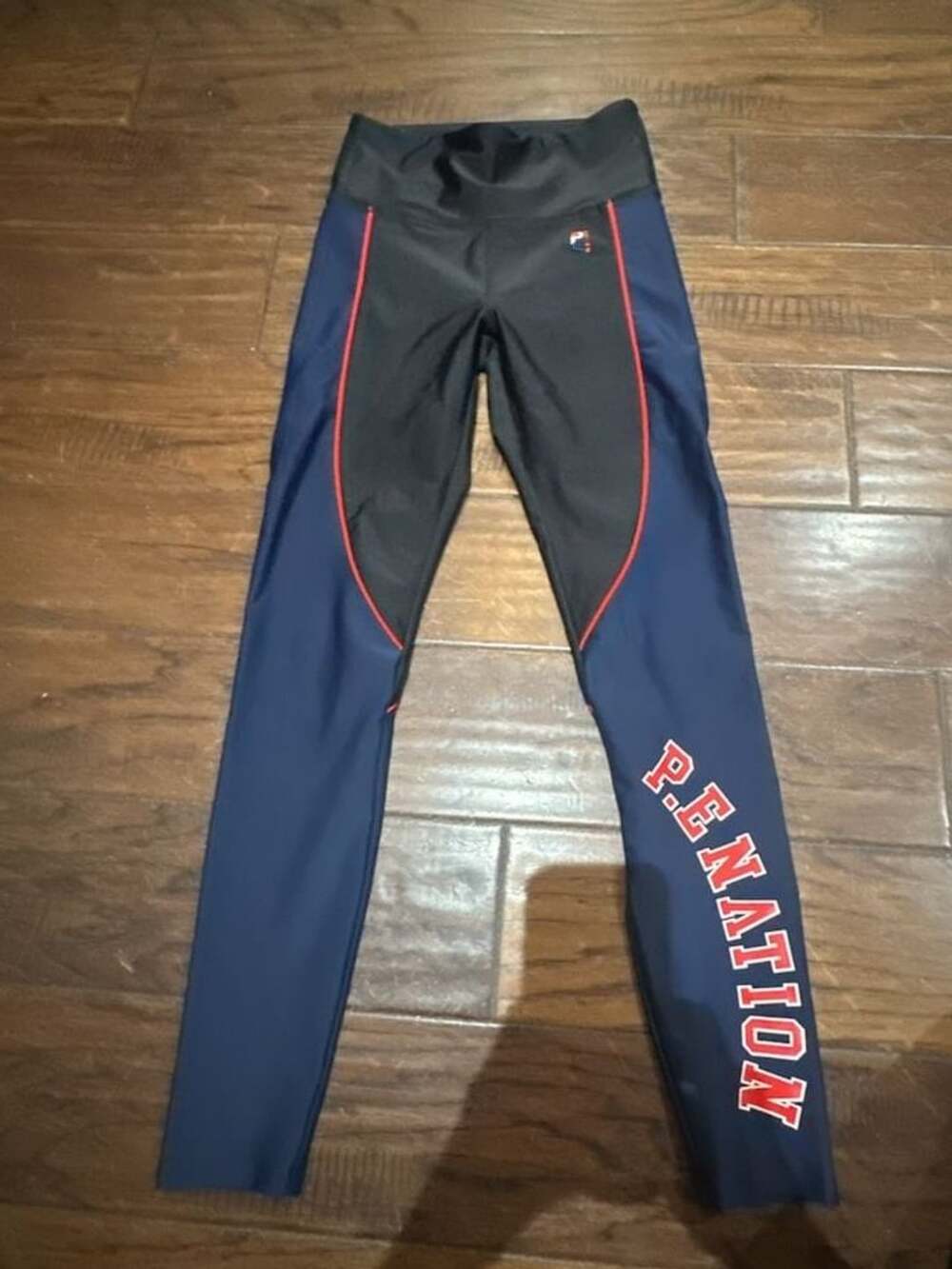 P.E Nation Step Forward Legging Size XS Black Navy Red